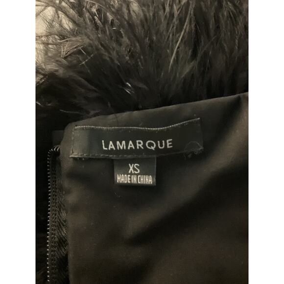 Lamarque Feathered Black Zaina Top Bandeau Size XS - Picture 5 of 5